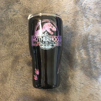 Motherhood is a walk in the park stainless steel glitter tumbler with epoxy 30oz