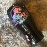 Motherhood is a walk in the park stainless steel glitter tumbler with epoxy 30oz