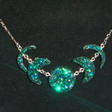 Moon Phase Resin Necklace & Earrings - Custom